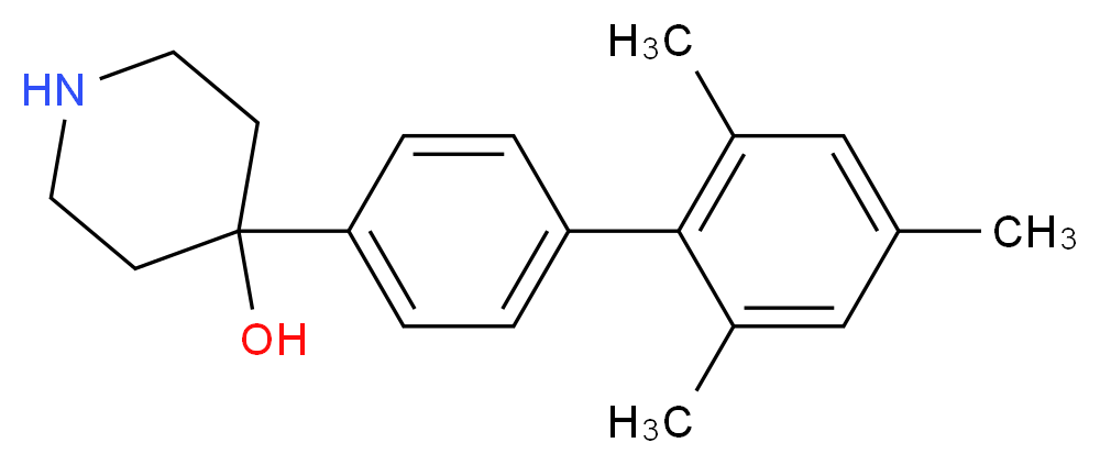 4-(2',4',6'-trimethylbiphenyl-4-yl)piperidin-4-ol_分子结构_CAS_)