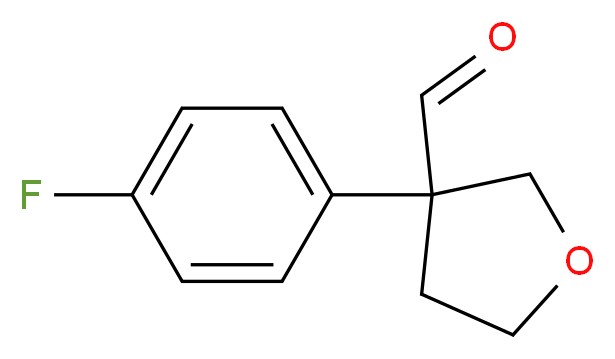 3-(4-fluorophenyl)tetrahydro-3-furancarbaldehyde_分子结构_CAS_1060817-44-8)