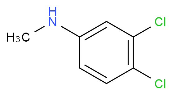 3,4-二氯-N-甲基苯胺_分子结构_CAS_40750-59-2)