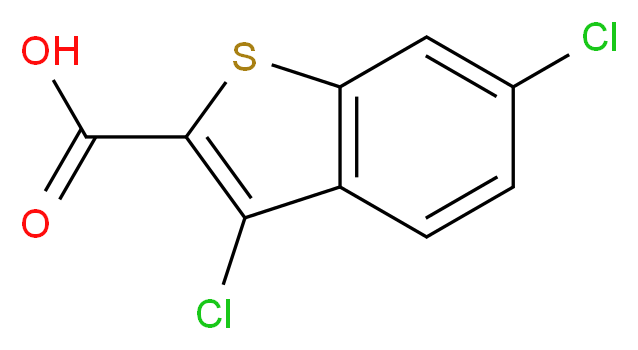 3,6-dichloro-1-benzothiophene-2-carboxylic acid_分子结构_CAS_34576-94-8