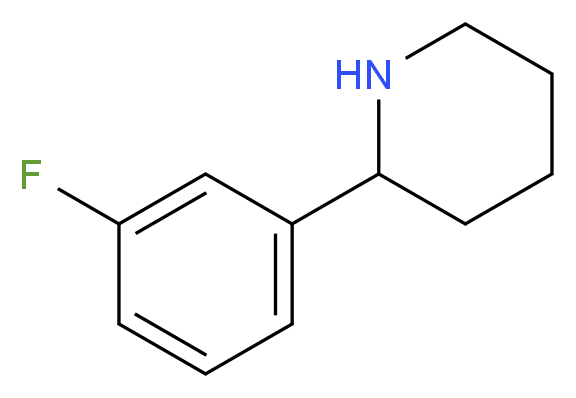 2-(3-fluorophenyl)piperidine_分子结构_CAS_383128-42-5)