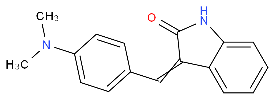 3-{[4-(dimethylamino)phenyl]methylidene}-2,3-dihydro-1H-indol-2-one_分子结构_CAS_5812-07-7