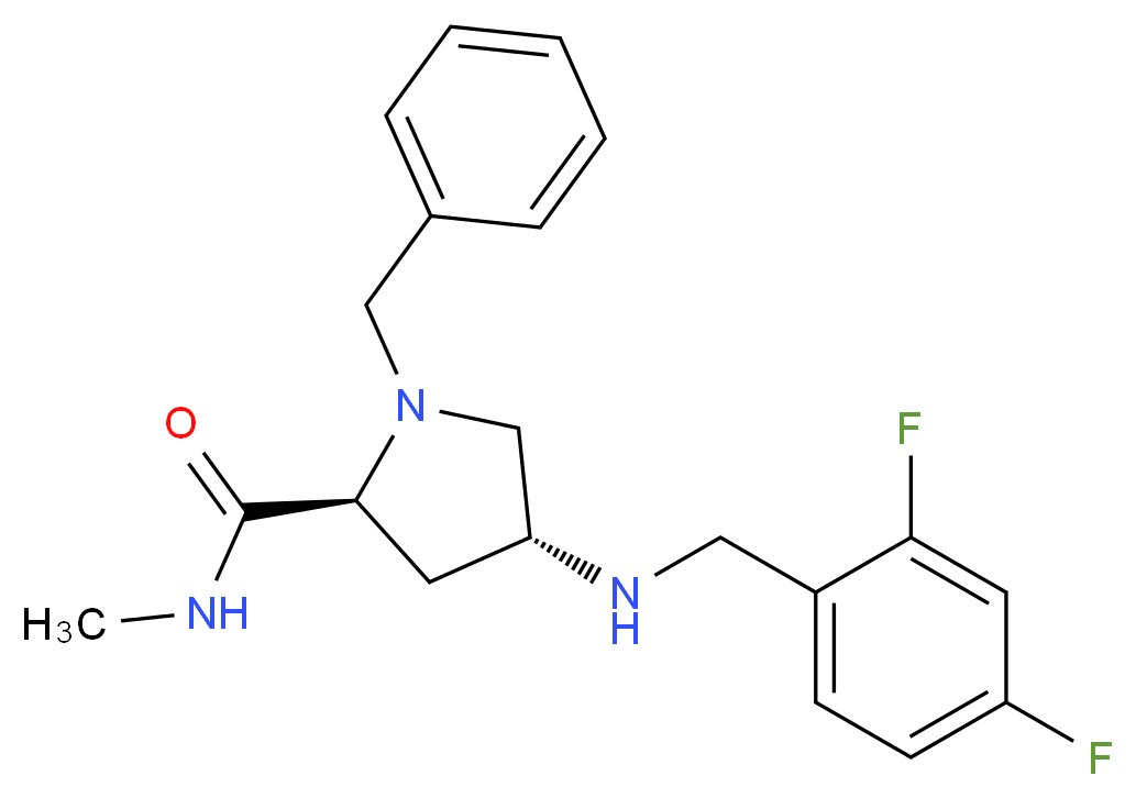 (4R)-1-benzyl-4-[(2,4-difluorobenzyl)amino]-N-methyl-L-prolinamide_分子结构_CAS_)