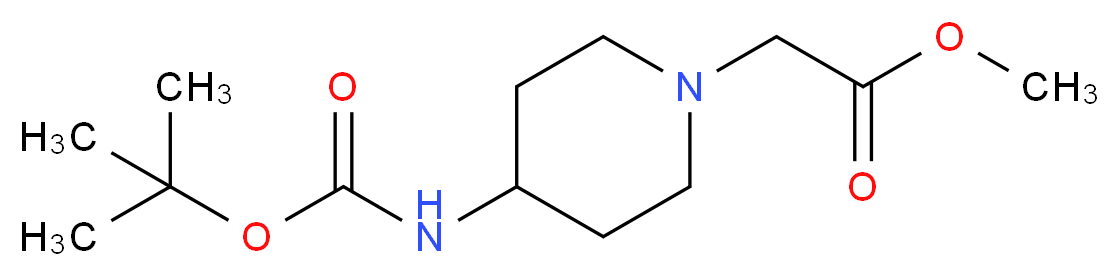 Methyl {4-[(tert-butoxycarbonyl)amino]piperidin-1-yl}acetate_分子结构_CAS_)