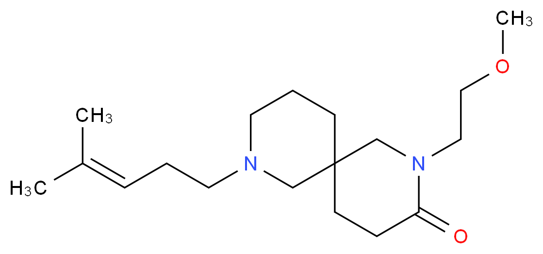 2-(2-methoxyethyl)-8-(4-methylpent-3-en-1-yl)-2,8-diazaspiro[5.5]undecan-3-one_分子结构_CAS_)