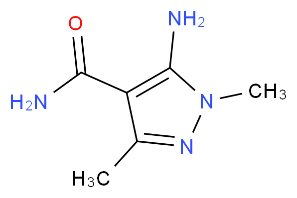 5-Amino-1,3-dimethyl-1H-pyrazole-4-carboxamide_分子结构_CAS_101080-17-5)