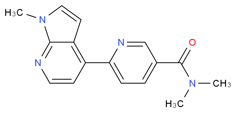 N,N-dimethyl-6-(1-methyl-1H-pyrrolo[2,3-b]pyridin-4-yl)nicotinamide_分子结构_CAS_)