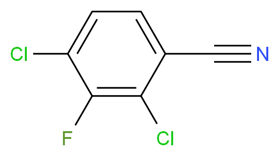 2,4-dichloro-3-fluorobenzonitrile_分子结构_CAS_161612-68-6