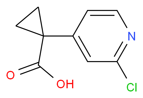 1-(2-chloropyridin-4-yl)cyclopropanecarboxylic acid_分子结构_CAS_1060811-78-0)