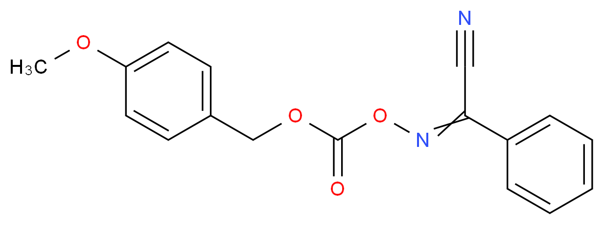 2-(4-甲氧基苄氧羰基氧亚氨基)-2-苯乙腈_分子结构_CAS_59577-32-1)