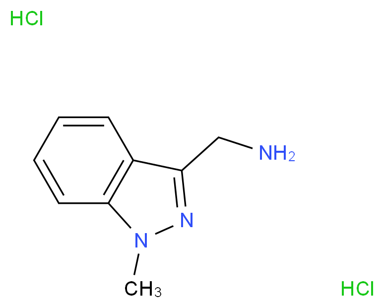 (1-methyl-1H-indazol-3-yl)methanamine dihydrochloride_分子结构_CAS_1093860-45-7