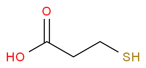 3-sulfanylpropanoic acid_分子结构_CAS_107-96-0