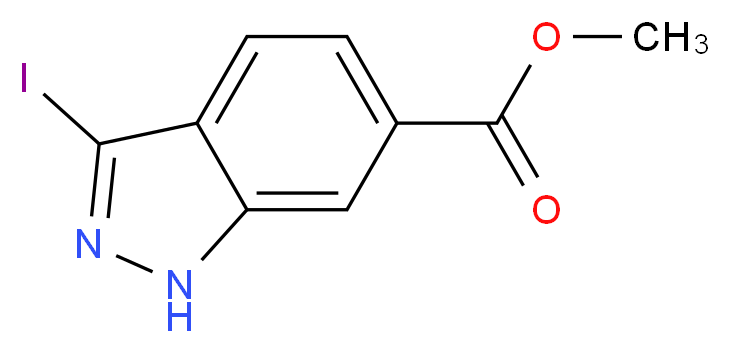 3-Iodo-1H-indazole-6-carboxylic acid methyl ester_分子结构_CAS_885518-82-1)