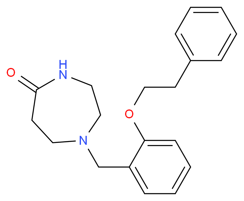 1-[2-(2-phenylethoxy)benzyl]-1,4-diazepan-5-one_分子结构_CAS_)