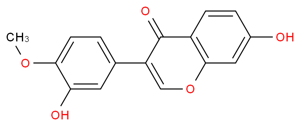 7-hydroxy-3-(3-hydroxy-4-methoxyphenyl)-4H-chromen-4-one_分子结构_CAS_20575-57-9