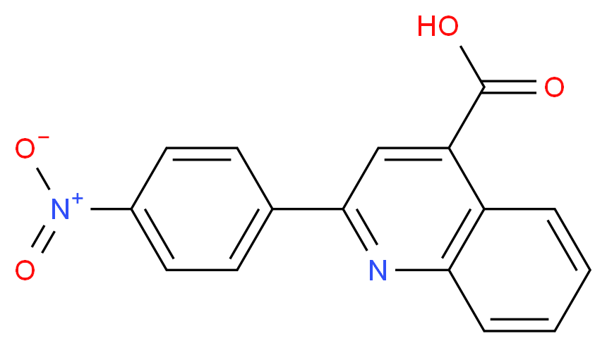 2-(4-nitrophenyl)quinoline-4-carboxylic acid_分子结构_CAS_70097-13-1