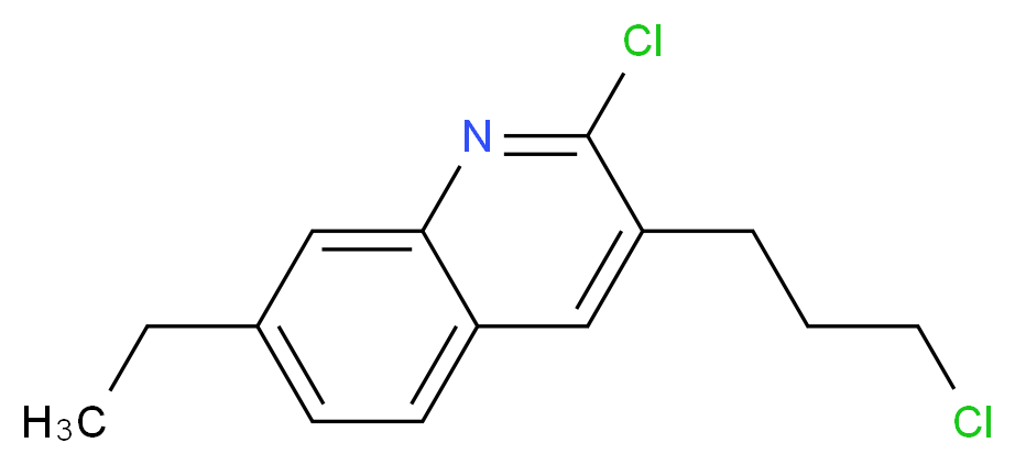 2-chloro-3-(3-chloropropyl)-7-ethylquinoline_分子结构_CAS_948290-11-7