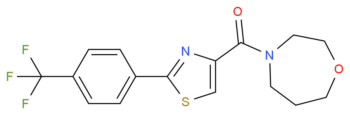 4-({2-[4-(trifluoromethyl)phenyl]-1,3-thiazol-4-yl}carbonyl)-1,4-oxazepane_分子结构_CAS_)