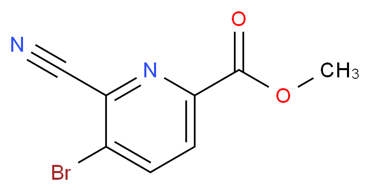 methyl 5-bromo-6-cyanopicolinate_分子结构_CAS_959741-33-4)