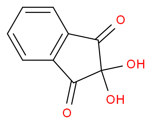 2,2-dihydroxy-2,3-dihydro-1H-indene-1,3-dione_分子结构_CAS_485-47-2