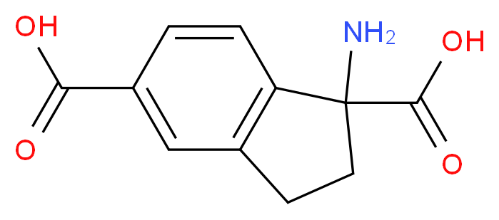 1-amino-2,3-dihydro-1H-indene-1,5-dicarboxylic acid_分子结构_CAS_168560-79-0