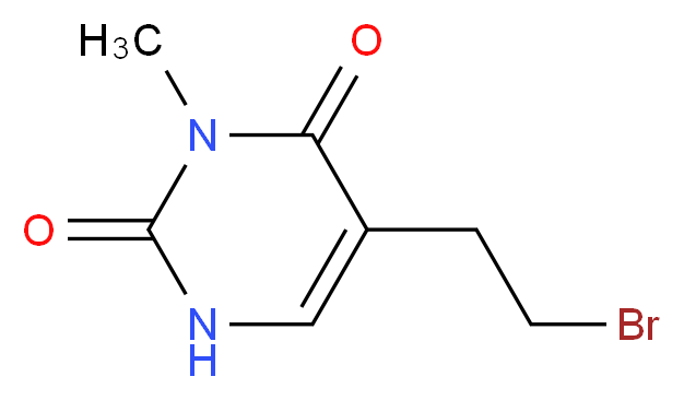 5-(2-bromoethyl)-3-methyl-2,4(1H,3H)-pyrimidinedione_分子结构_CAS_1256643-05-6)