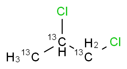 1,2-dichloro(1,2,3-<sup>1</sup><sup>3</sup>C<sub>3</sub>)propane_分子结构_CAS_1196157-66-0