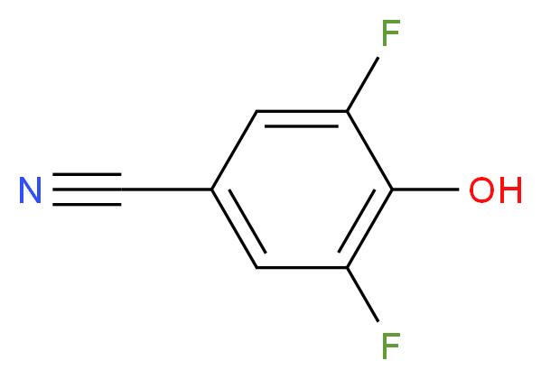 3,5-difluoro-4-hydroxybenzonitrile_分子结构_CAS_2967-54-6