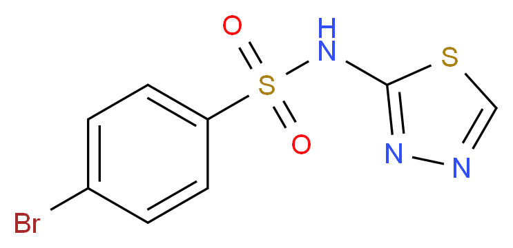 4-bromo-N-(1,3,4-thiadiazol-2-yl)benzene-1-sulfonamide_分子结构_CAS_349614-28-4)