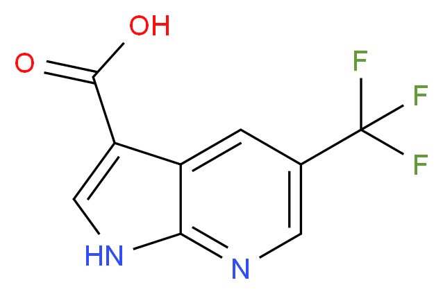 5-(trifluoromethyl)-1H-pyrrolo[2,3-b]pyridine-3-carboxylic acid_分子结构_CAS_1171920-15-2