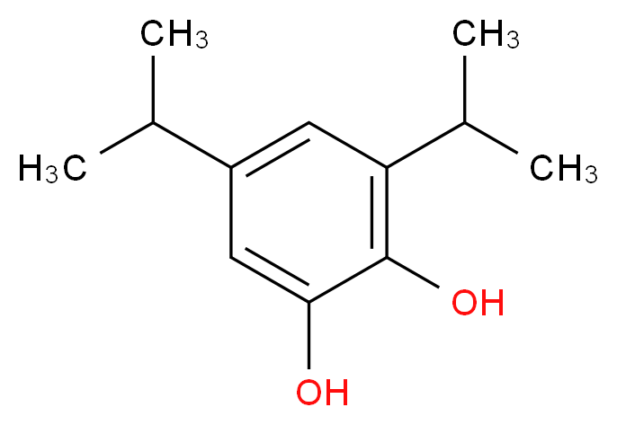 3,5-bis(propan-2-yl)benzene-1,2-diol_分子结构_CAS_2138-49-0