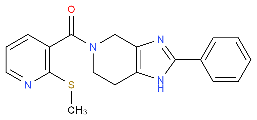 5-{[2-(methylthio)pyridin-3-yl]carbonyl}-2-phenyl-4,5,6,7-tetrahydro-1H-imidazo[4,5-c]pyridine_分子结构_CAS_)