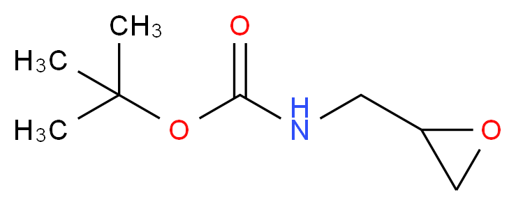 tert-butyl N-(oxiran-2-ylmethyl)carbamate_分子结构_CAS_115198-80-6