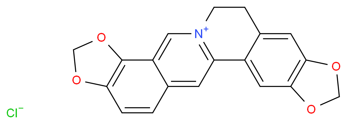 5,7,17,19-tetraoxa-13λ<sup>5</sup>-azahexacyclo[11.11.0.0<sup>2</sup>,<sup>1</sup><sup>0</sup>.0<sup>4</sup>,<sup>8</sup>.0<sup>1</sup><sup>5</sup>,<sup>2</sup><sup>3</sup>.0<sup>1</sup><sup>6</sup>,<sup>2</sup><sup>0</sup>]tetracosa-1(13),2,4(8),9,14,16(20),21,23-octaen-13-ylium chloride_分子结构_CAS_6020-18-4