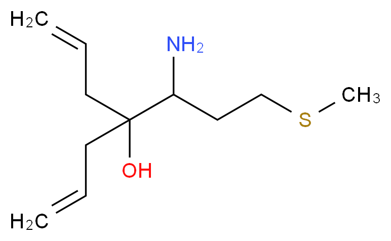 4-(1-Amino-3-methylsulfanyl-propyl)-hepta-1,6-dien-4-ol_分子结构_CAS_315249-26-4)