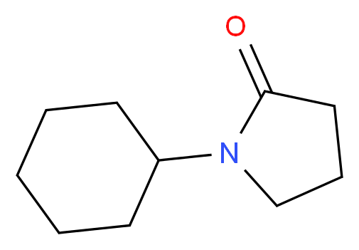 1-cyclohexylpyrrolidin-2-one_分子结构_CAS_6837-24-7