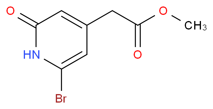 Methyl 6-Bromo-1,2-dihydro-2-oxo-4-pyridineacetate_分子结构_CAS_141807-52-5)