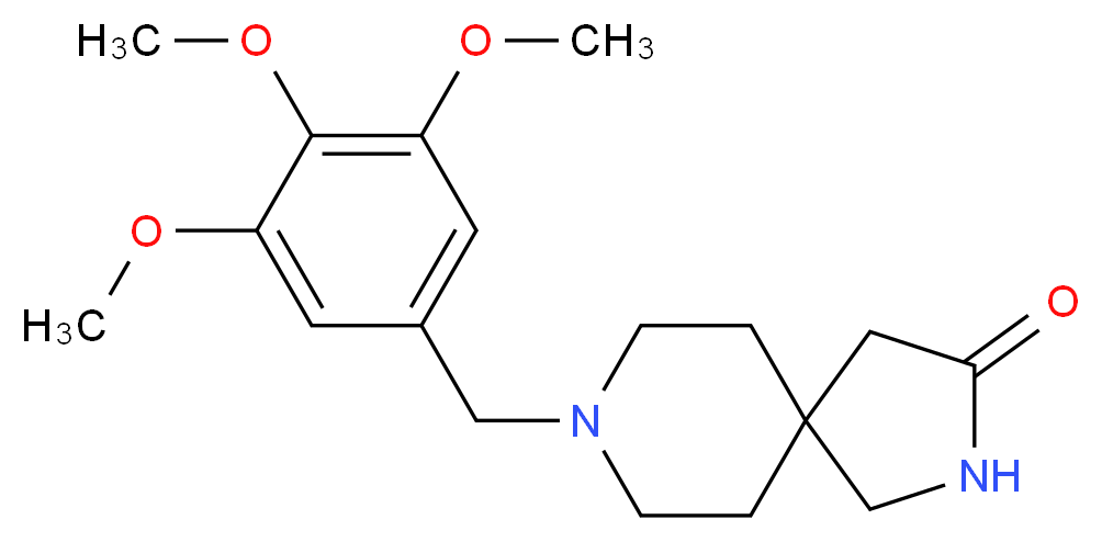 8-(3,4,5-trimethoxybenzyl)-2,8-diazaspiro[4.5]decan-3-one_分子结构_CAS_)