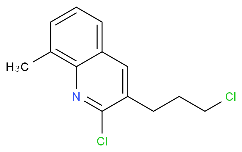 2-chloro-3-(3-chloropropyl)-8-methylquinoline_分子结构_CAS_948290-29-7