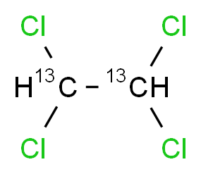 1,1,2,2-tetrachloro(1,2-<sup>1</sup><sup>3</sup>C<sub>2</sub>)ethane_分子结构_CAS_212266-24-5