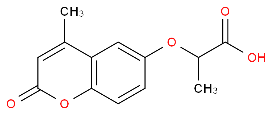 2-[(4-methyl-2-oxo-2H-chromen-6-yl)oxy]propanoic acid_分子结构_CAS_96078-22-7)