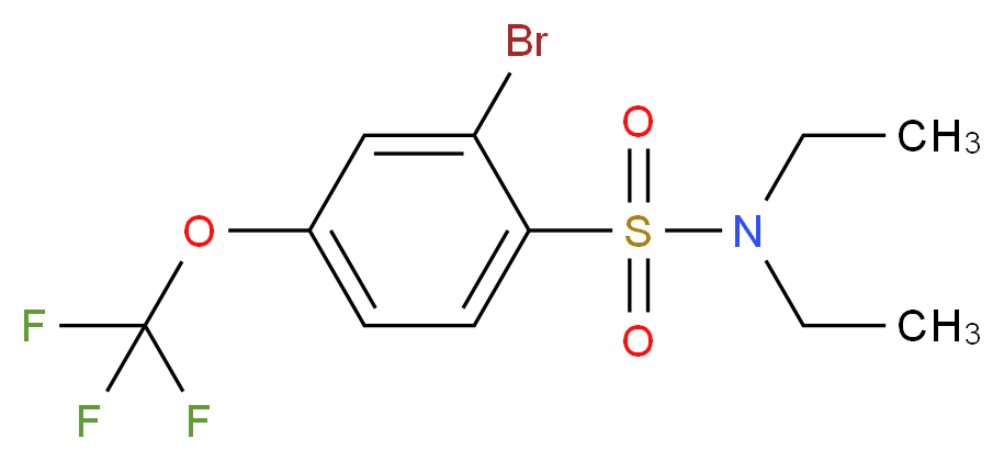 2-Bromo-N,N-diethyl-4-(trifluoromethoxy)benzenesulphonamide_分子结构_CAS_957062-75-8)