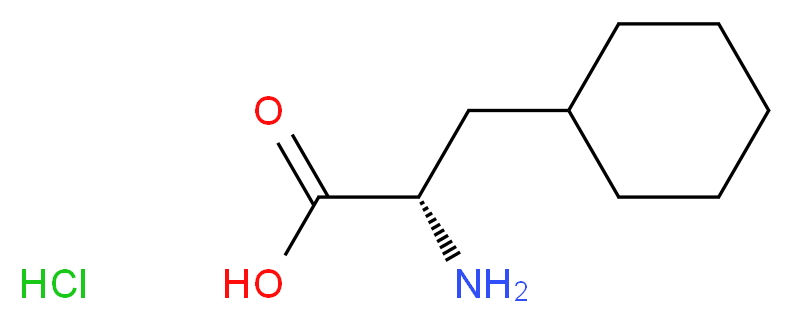 (2S)-2-amino-3-cyclohexylpropanoic acid hydrochloride_分子结构_CAS_25528-71-6