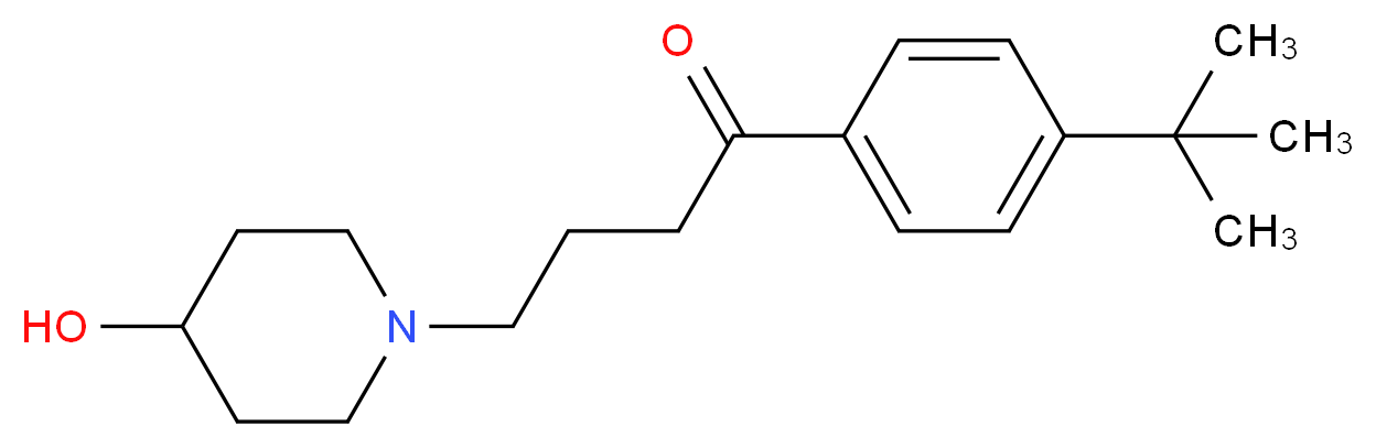 1-[3-(4-tert-Butylbenzoyl)propyl]-4-hydroxypiperidine_分子结构_CAS_97928-18-2)