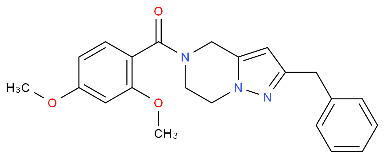 2-benzyl-5-(2,4-dimethoxybenzoyl)-4,5,6,7-tetrahydropyrazolo[1,5-a]pyrazine_分子结构_CAS_)