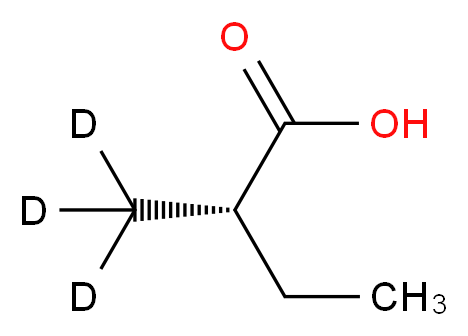 (2S)-2-(<sup>2</sup>H<sub>3</sub>)methylbutanoic acid_分子结构_CAS_1346617-08-0