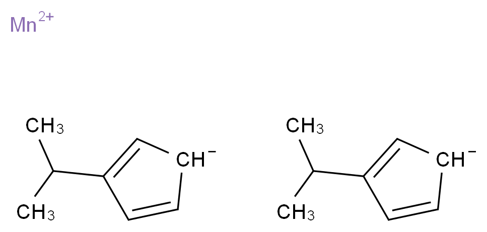 manganese(2+) ion bis(3-(propan-2-yl)cyclopenta-2,4-dien-1-ide)_分子结构_CAS_85594-02-1