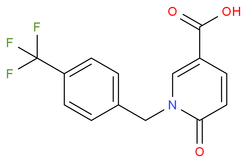 6-Oxo-1-[4-(trifluoromethyl)benzyl]-1,6-dihydro-3-pyridinecarboxylic acid_分子结构_CAS_)