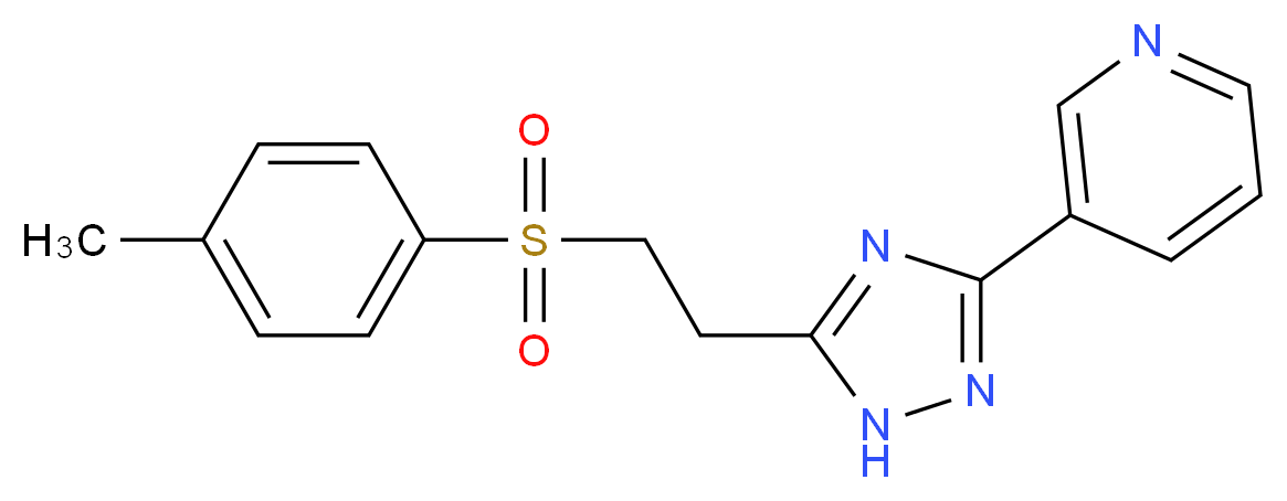 3-(5-{2-[(4-methylphenyl)sulfonyl]ethyl}-1H-1,2,4-triazol-3-yl)pyridine_分子结构_CAS_)
