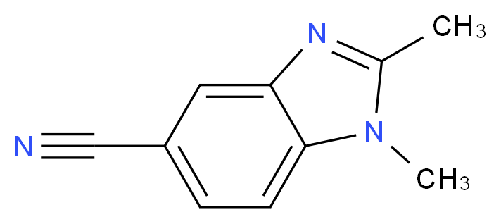 1,2-dimethyl-1H-benzimidazole-5-carbonitrile_分子结构_CAS_80073-14-9)